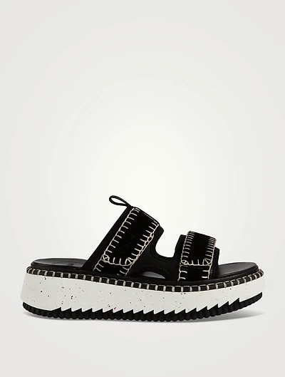 Lilli Leather Platform Slide Sandals