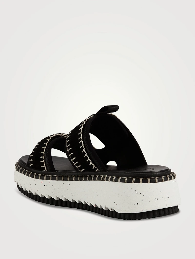 Lilli Leather Platform Slide Sandals