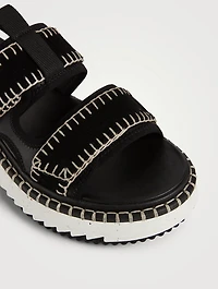Lilli Leather Platform Slide Sandals