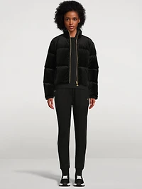 Jen Velvet Cropped Puffer Jacket