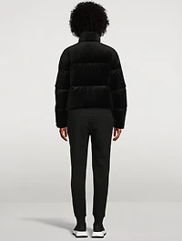 Jen Velvet Cropped Puffer Jacket