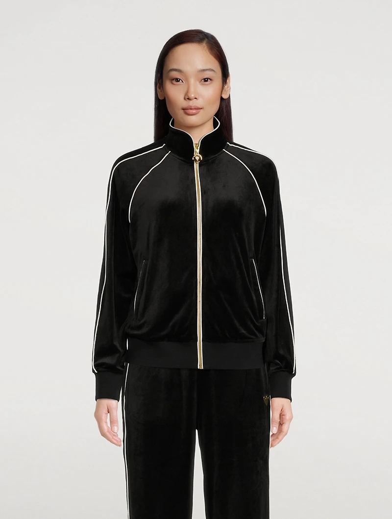 Sarah Velvet Zip Sweatshirt