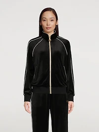 Sarah Velvet Zip Sweatshirt