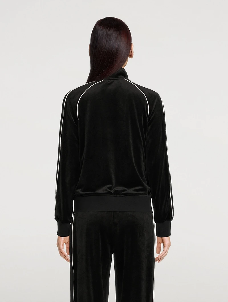 Sarah Velvet Zip Sweatshirt