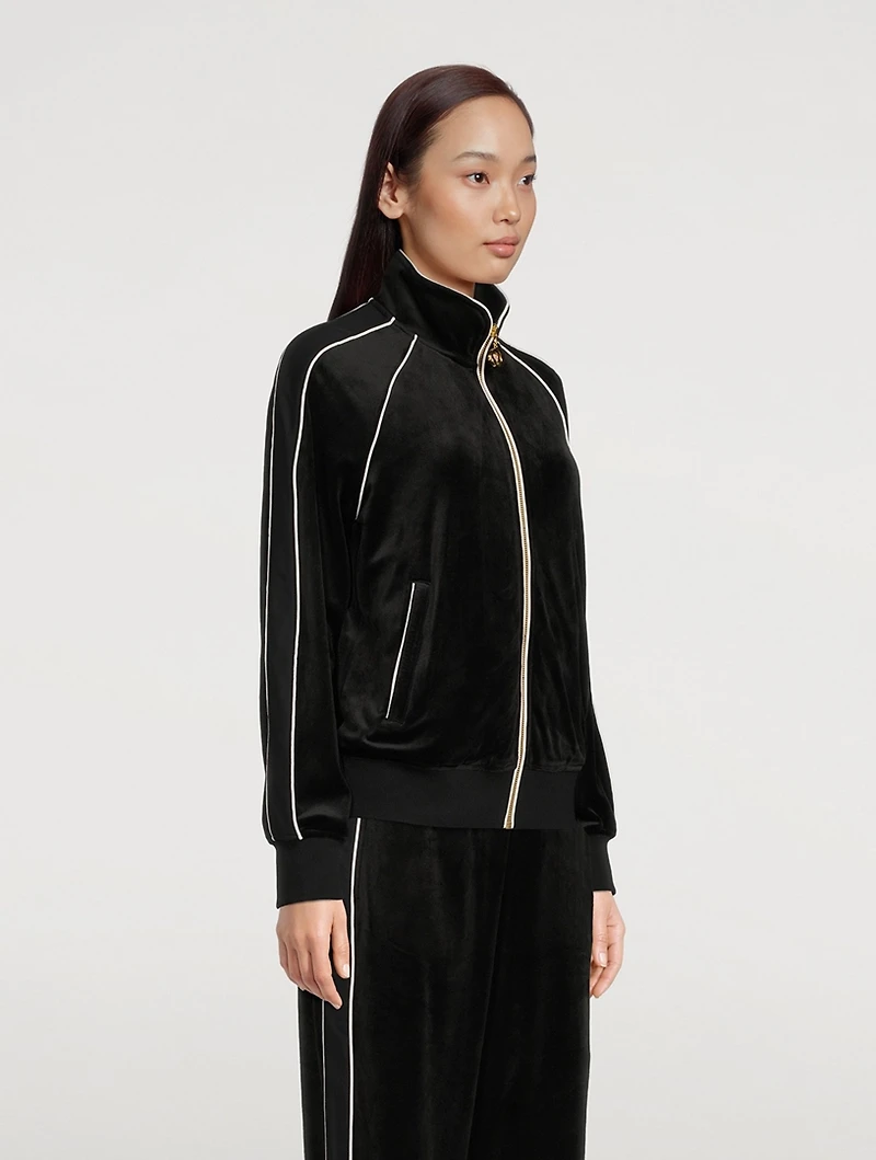 Sarah Velvet Zip Sweatshirt
