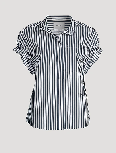 Sheila Pocket Shirt Stripe Print