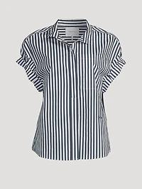 Sheila Pocket Shirt Stripe Print