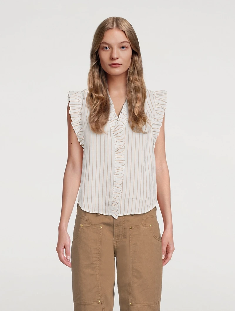 Lauren Ruffled Shirt Print