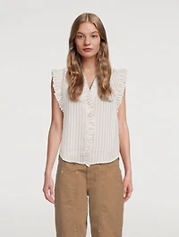 Lauren Ruffled Shirt Print