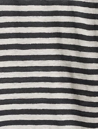 Easy Scoop Linen T-Shirt Stripe Print