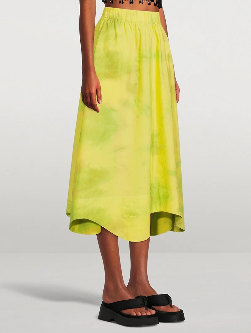 Re-Cut Printed Cotton Maxi Skirt