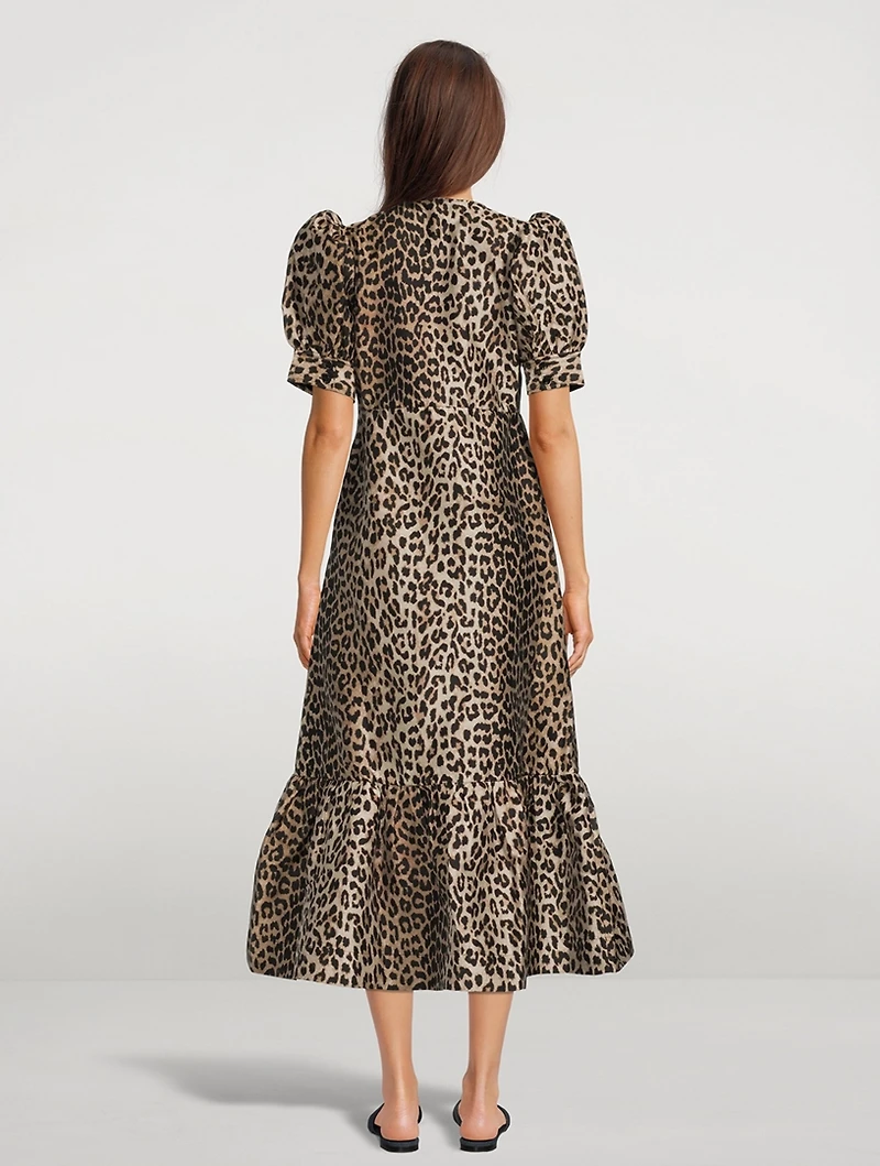 Re-Cut Crispy Jacquard V-Neck Maxi Dress