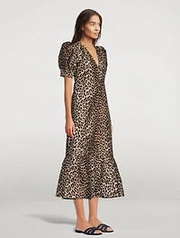 Re-Cut Crispy Jacquard V-Neck Maxi Dress