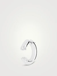 Silver Terra Hoop Earrings