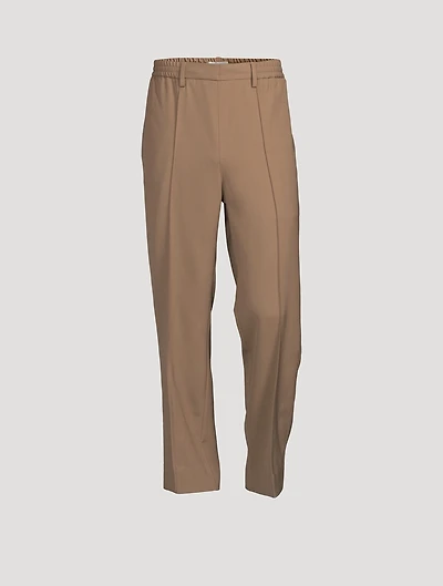 Wool-Blend Elasticated Waist Pants
