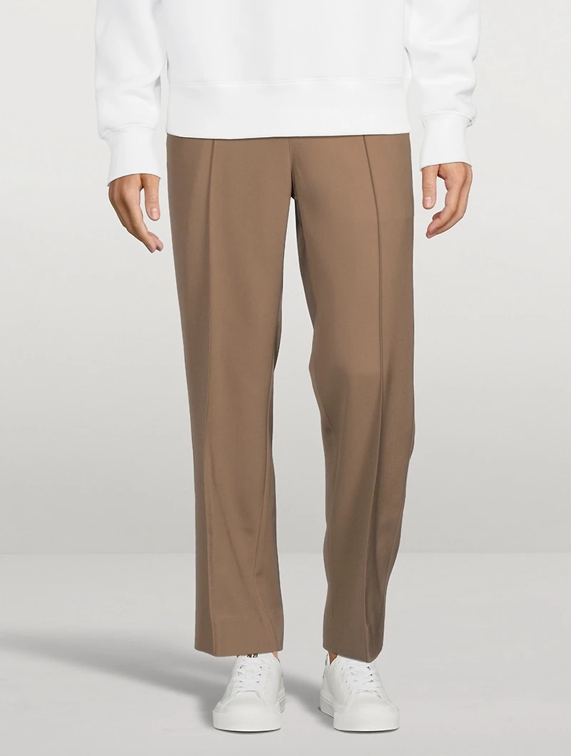 Wool-Blend Elasticated Waist Pants