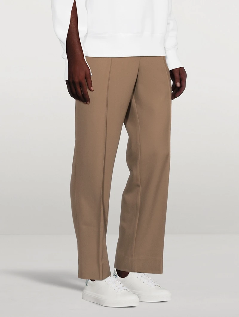 Wool-Blend Elasticated Waist Pants