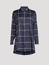 Cotton Shirt Window Check Print