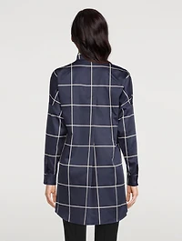 Cotton Shirt Window Check Print