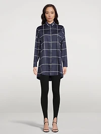 Cotton Shirt Window Check Print