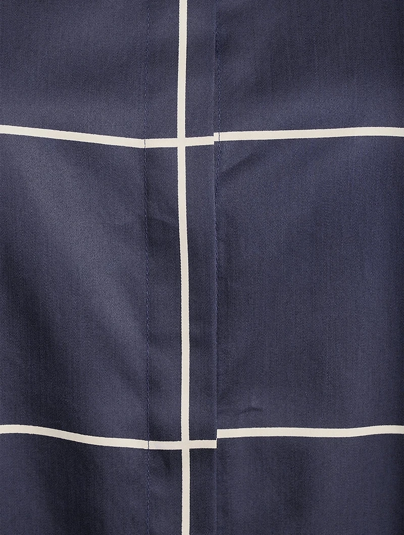 Cotton Shirt Window Check Print