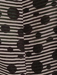 Jacquard Dot Techno Organdy Midi Dress