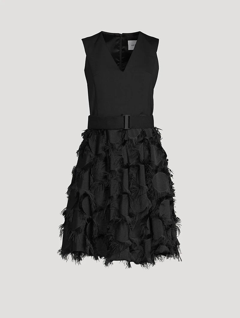 Belted Fil Coupé Dot Dress