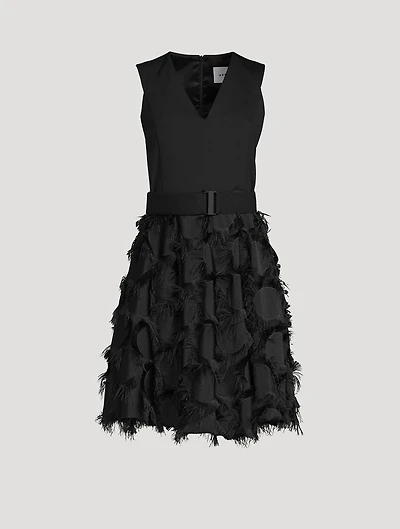 Belted Fil Coupé Dot Dress