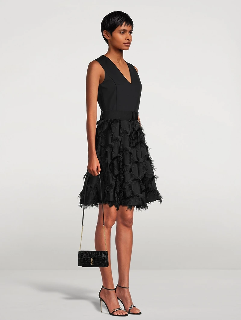 Belted Fil Coupé Dot Dress