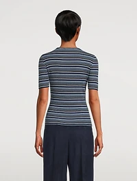 Stripe Jacquard Wool Sweater
