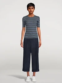 Stripe Jacquard Wool Sweater