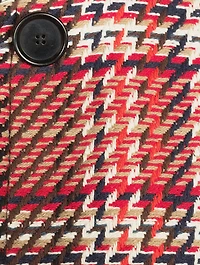 Short-Sleeve Tweed Jacket Check Print