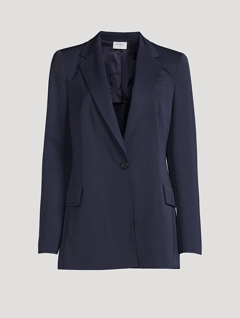 Wool Gabardine Boyfriend Blazer
