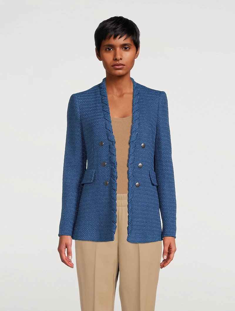 Whipstitch Tweed Blazer