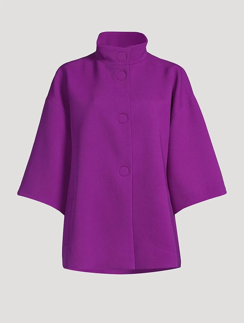 Wool Bell-Sleeve Jacket
