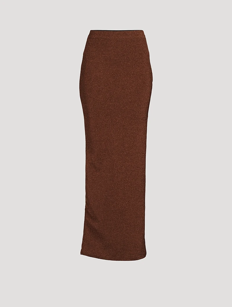 Metallic Maxi Skirt