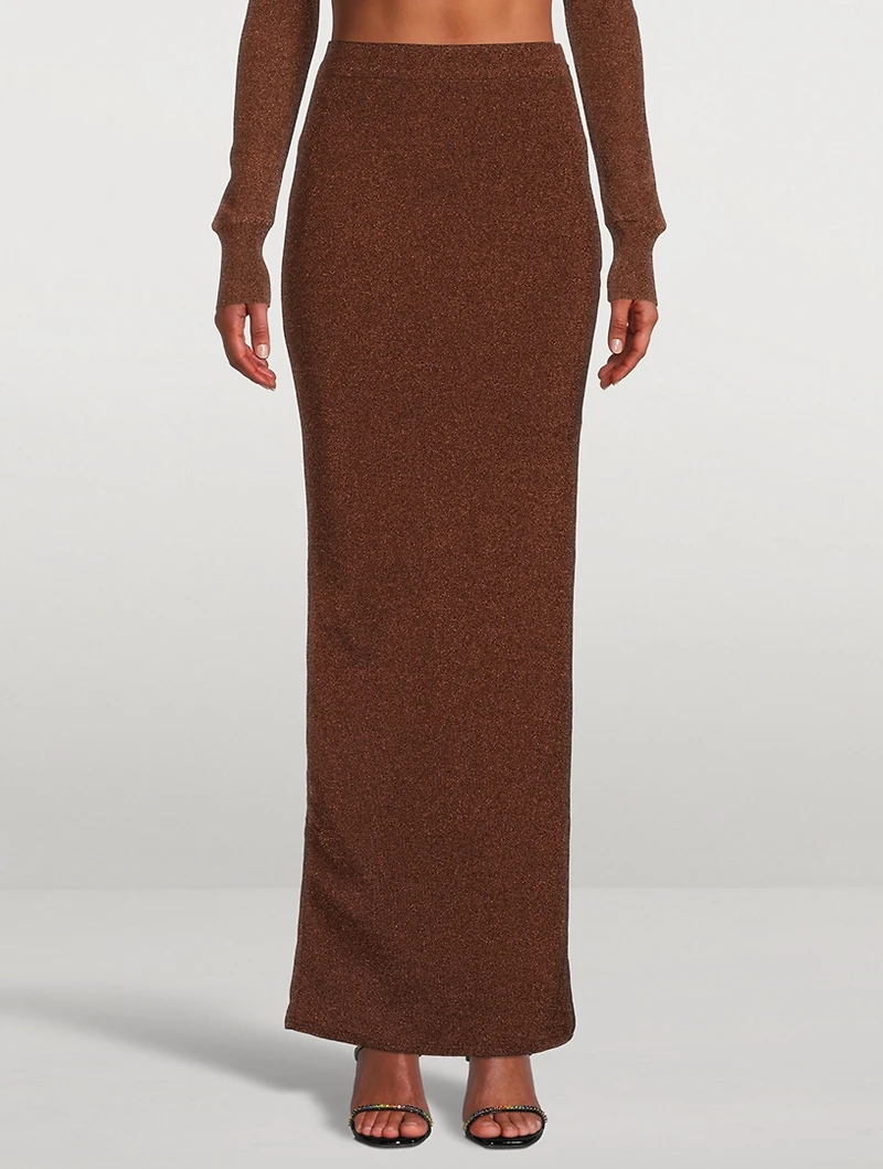 Metallic Maxi Skirt