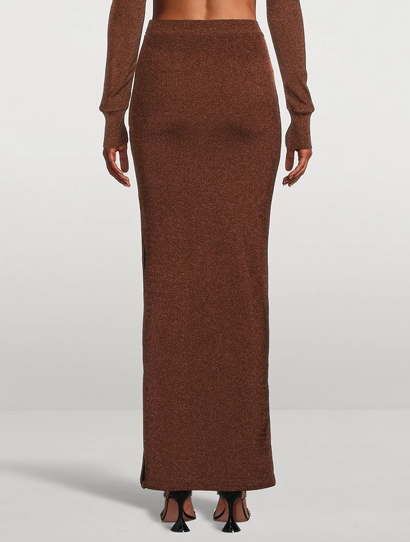 Metallic Maxi Skirt