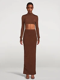 Metallic Maxi Skirt