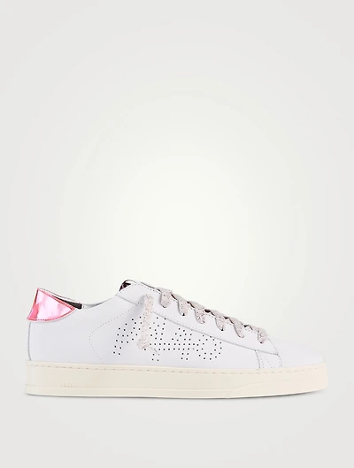 Jack Reflector Perforated Leather Sneakers