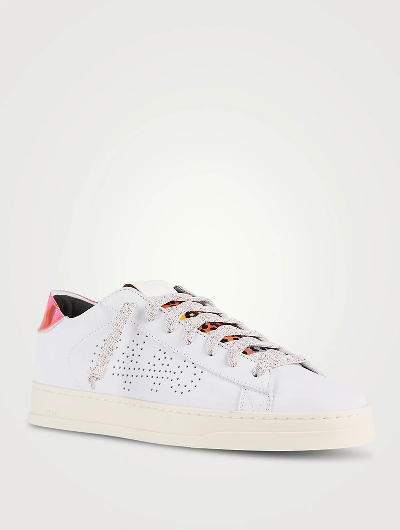 Jack Reflector Perforated Leather Sneakers