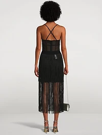 Bustier Fringe Dress