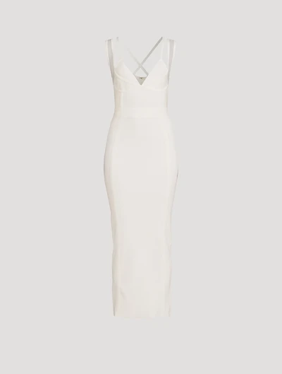 Bustier Gown With Sheer Overlay