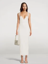 Bustier Gown With Sheer Overlay