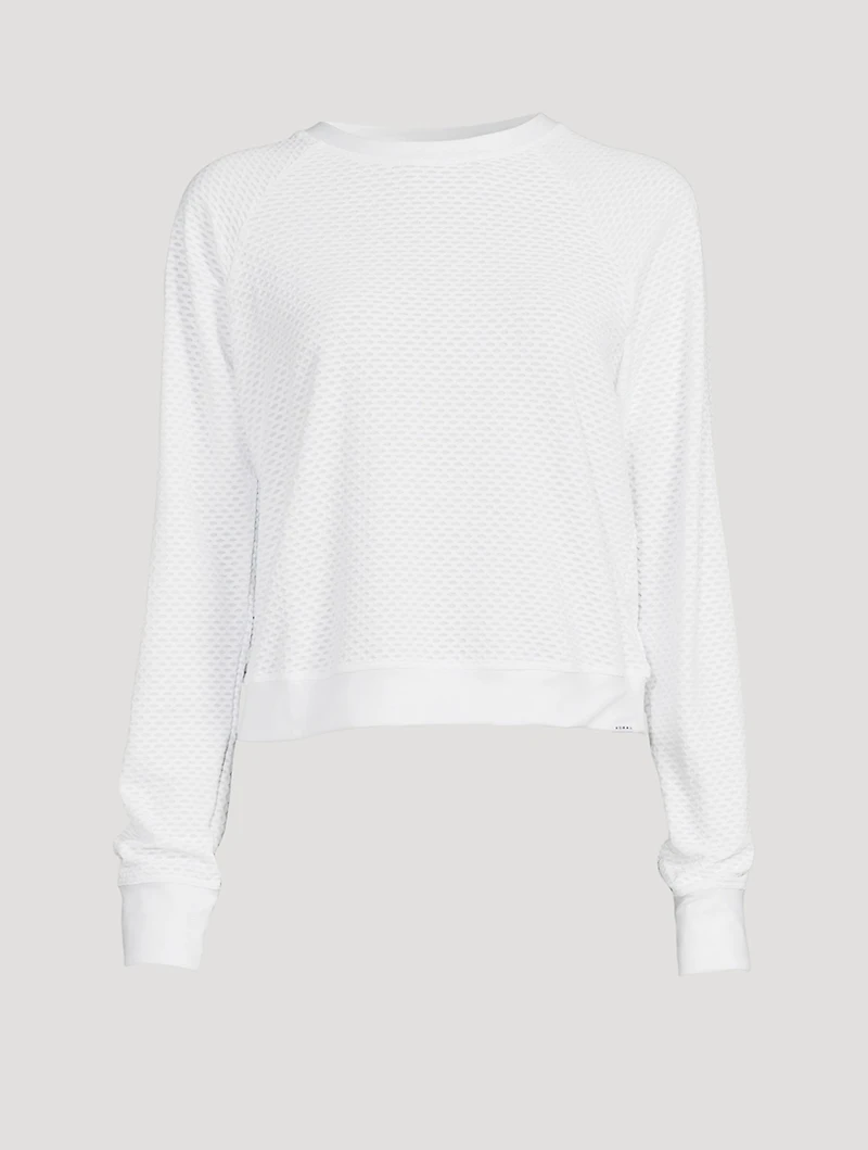 Sofia Netz Long-Sleeve Top
