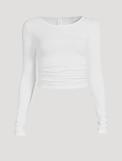 Gather Long-Sleeve Crop Top