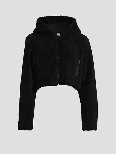 La Sherpa Faux Fur Jacket With Hood