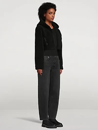 La Sherpa Faux Fur Jacket With Hood