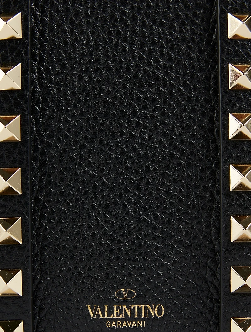 Rockstud Leather Crossbody Tote Bag