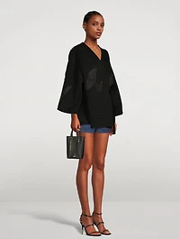 Rockstud Leather Crossbody Tote Bag